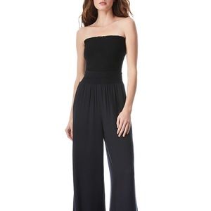 Alice + Olivia strapless smocked crop top Small